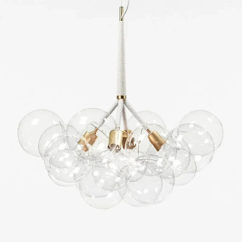 Modern Designer Clear Glass Chandelier Bubble Pendant - 3 Colours