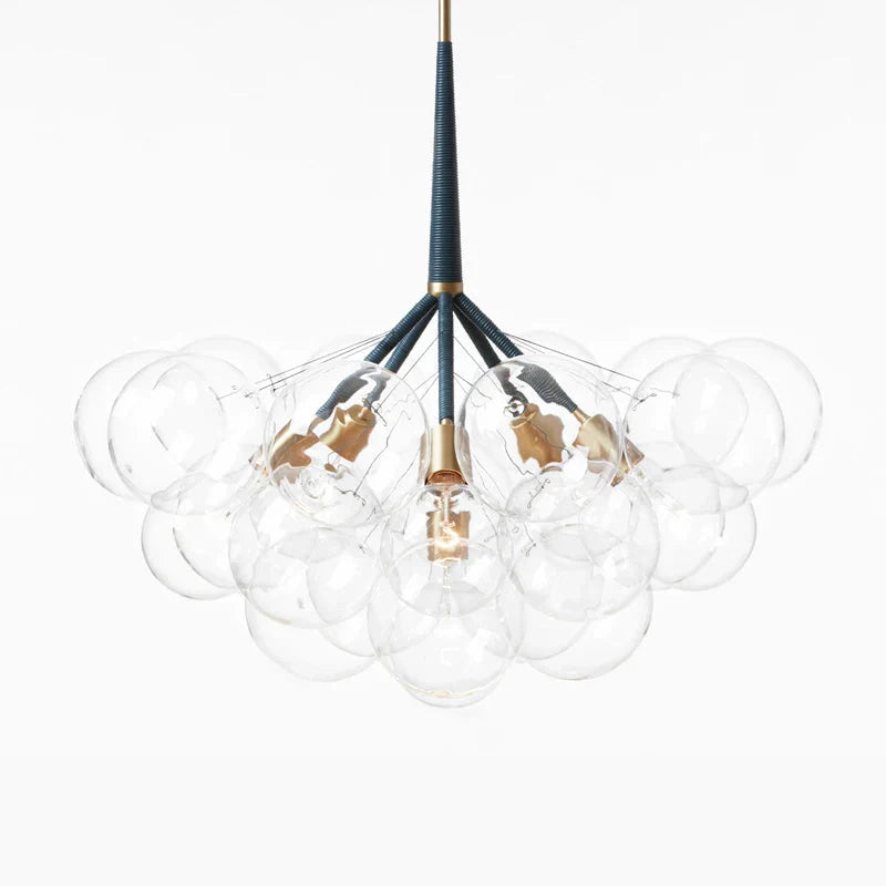 Modern Designer Clear Glass Chandelier Bubble Pendant - 3 Colours