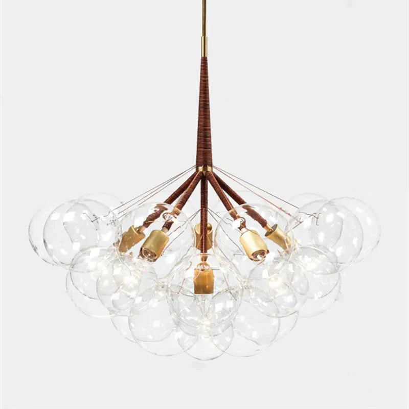 Modern Designer Clear Glass Chandelier Bubble Pendant - 3 Colours
