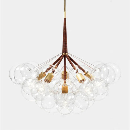 Modern Designer Clear Glass Chandelier Bubble Pendant - 3 Colours