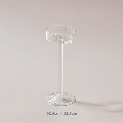 Modern Hand-Blown Tea Light Candle Holders Set - 3 Sizes