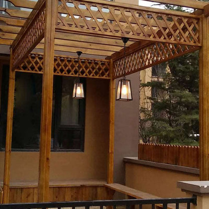 Modern Industrial Indoor & Outdoor Hanging Pendant Light in Black