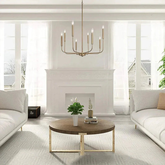 Modern Scandinavian Farmhouse Pendant Chandelier 6 & 8-Light - 2 Colours