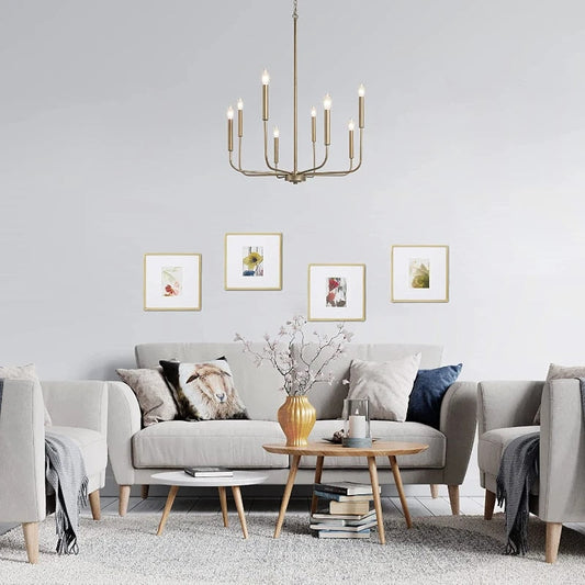 Modern Scandinavian Farmhouse Pendant Chandelier 6 & 8-Light - 2 Colours