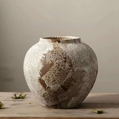 Mottled Retro Wabi-Sabi Inspired Ceramic Vase - 2 Sizes