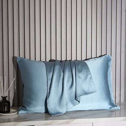 Natural 100% Mulberry Silk Pillowcase - White, Khaki, Silver, Grey & Blue
