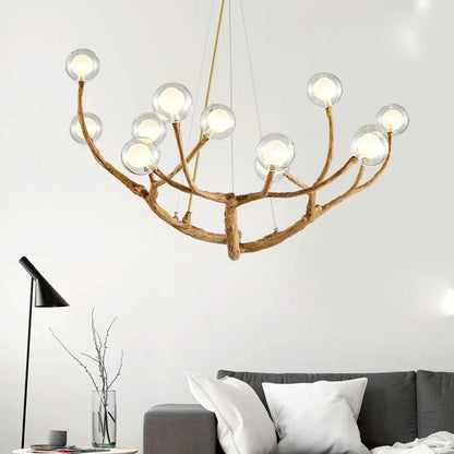 Modern Heritage Tree Branch Chandelier With Glass Bubbles - 4 Sizes