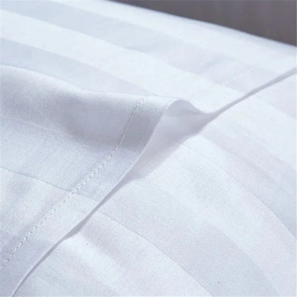 Premium White Oxford Stripe Cotton Pillowcase - 2 Sizes