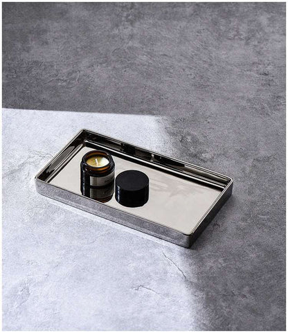Rectangular Luxury Electroplated Silver Ceramic Tray - 4 Sizes