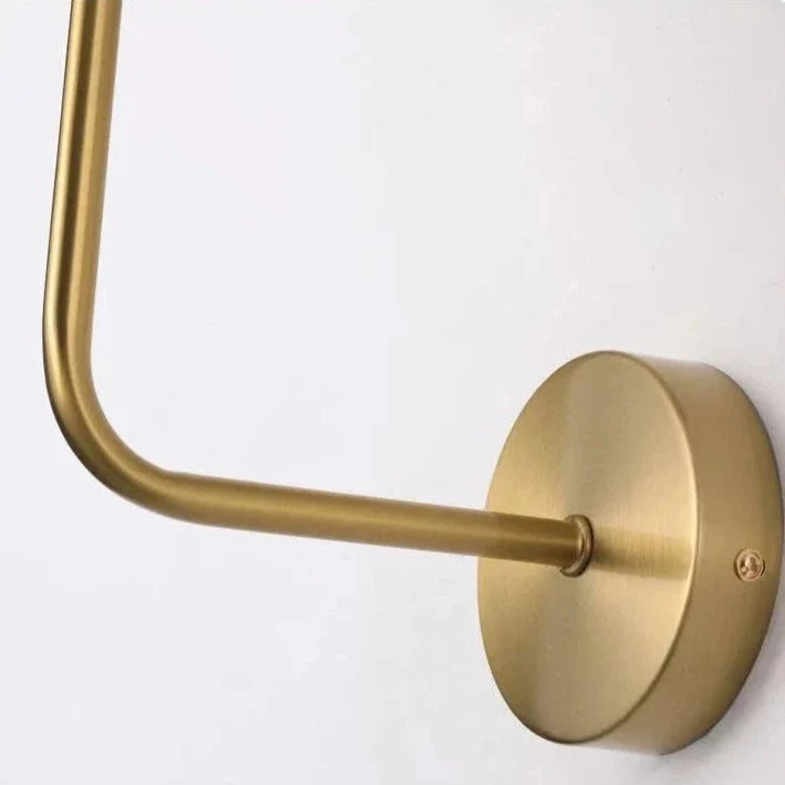 Retro Modern Luxury Wall Lamp With White Tapered Lamp Shade - Gold & Black