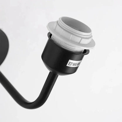 Retro Modern Luxury Wall Lamp With White Tapered Lamp Shade - Gold & Black