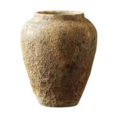 Rough Ceramic Natural Clay Pottery Vase - 2 Sizes