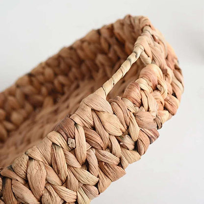 Round Decorative Natural Handwoven Rattan Wicker Tray - 3 Sizes