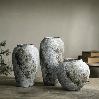 Rustic Distressed Luxury Ceramic Vase - 3 Sizes