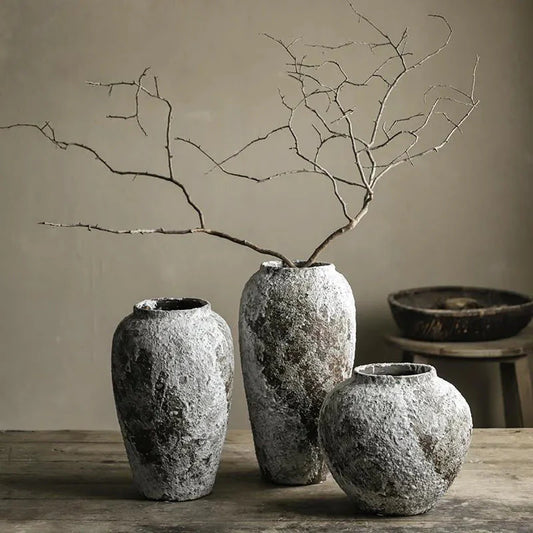 Rustic Distressed Luxury Ceramic Vase - 3 Sizes