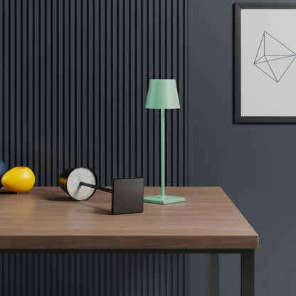 Portable Cordless LED Rechargeable Outdoor & Indoor Table Lamp with Modern Shade - 7 Colours