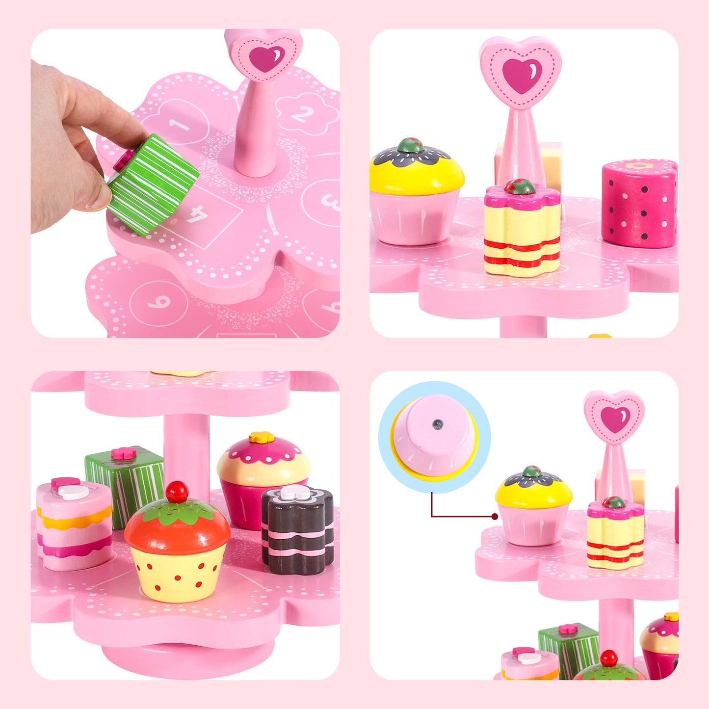 SOKA Magnetic Heart Cake Stand