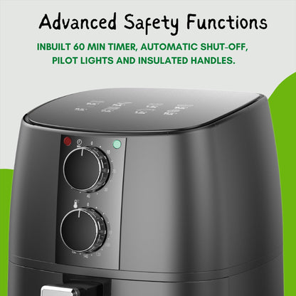 Domestic King 4L Air Fryer - Healthy Cooking & Free Recipe Book Included