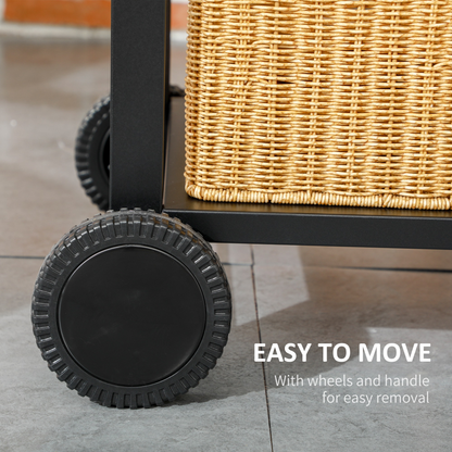 Ultimate Charcoal BBQ Smoker Trolley with Wheels & Shelves