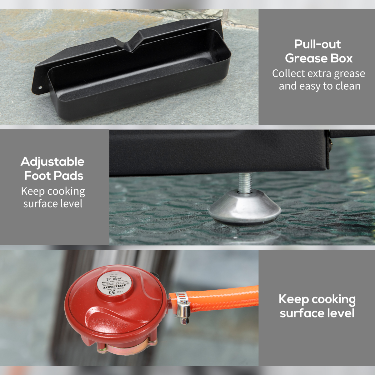 10kW Portable Gas BBQ Grill - Dual Burner, Compact & Easy Clean