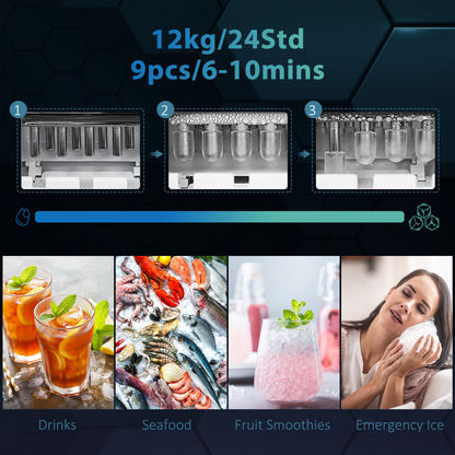 ChillMate Ice Maker & Water Dispenser – No Plumbing, Compact & Efficient!