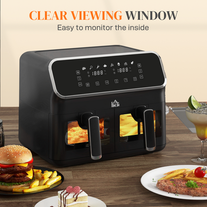 Dual Zone Air Fryer 8L Double Air Fryer with SYNCFinish 2700W Silver