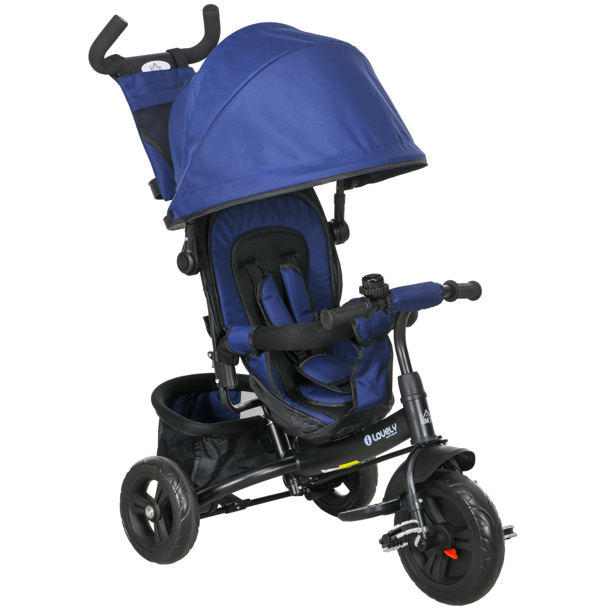 6-in-1 Kids Trike & Stroller with Parent Handle Green