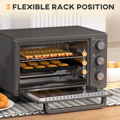 21L Compact Electric Oven with Adjustable Temp & Timer