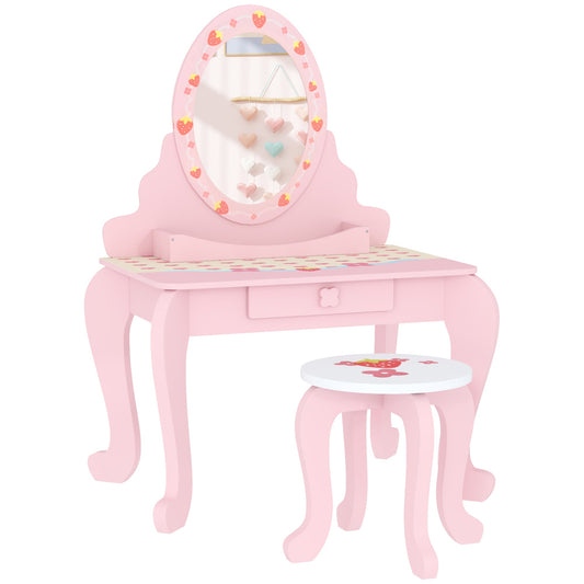 AIYAPLAY Enchanted Kids Vanity Set – 2-Piece Dressing Table with Stool