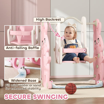 AIYAPLAY Rabbit Playground Set: 4-in-1 Slide, Swing & Climber for Kids!