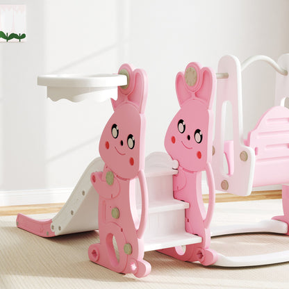 AIYAPLAY Rabbit Playground Set: 4-in-1 Slide, Swing & Climber for Kids!