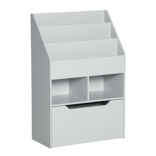 Kids Bookcase & Toy Box: Mobile, Compact Storage Solution for Young Readers