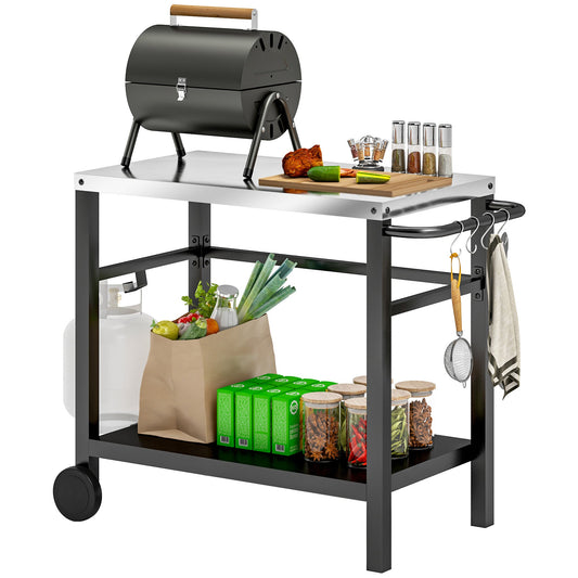 Portable BBQ Trolley With Wheels