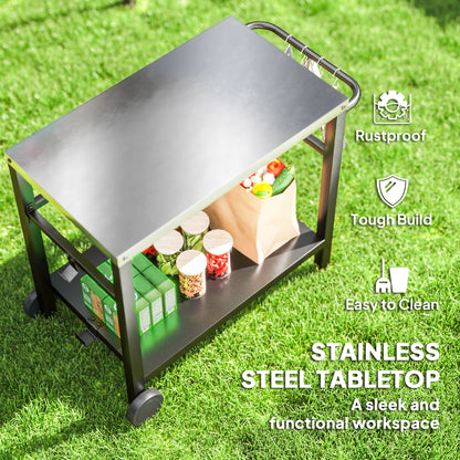 Portable BBQ Trolley With Wheels