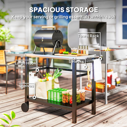 Portable BBQ Trolley With Wheels