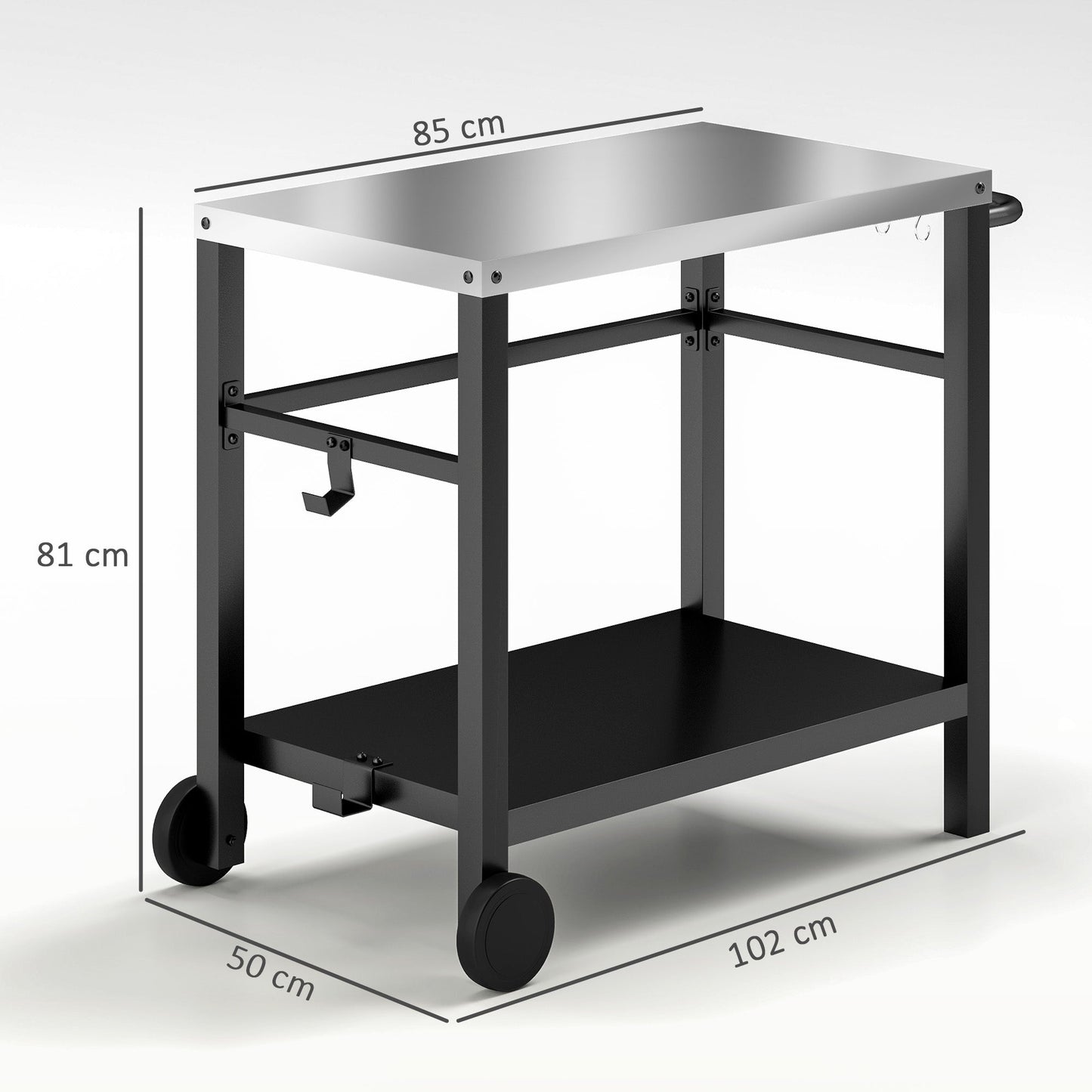 Portable BBQ Trolley With Wheels