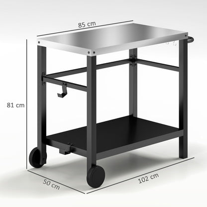 Portable BBQ Trolley With Wheels