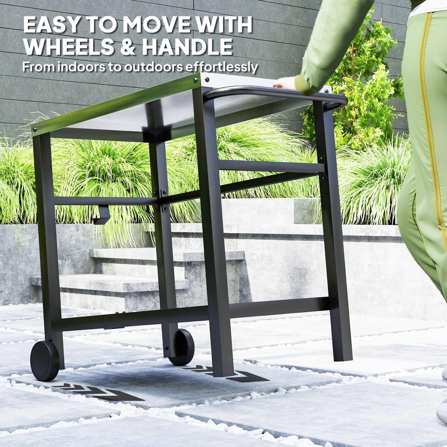 Portable BBQ Trolley With Wheels