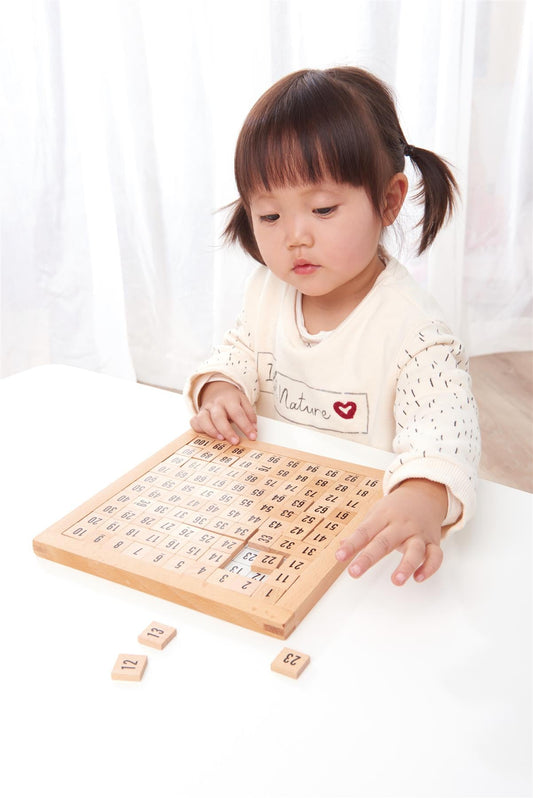 LELIN Wooden Hundred Board for Kids