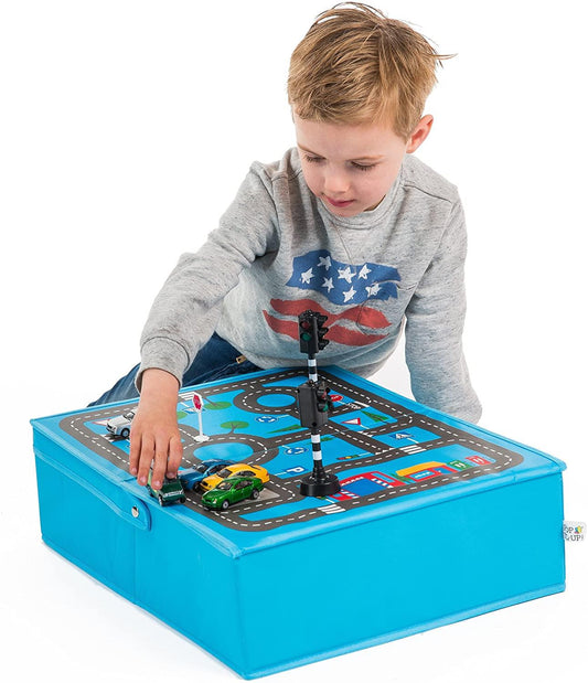 Pop-It-Up Garage Playset Road Mat & Foldable Storage