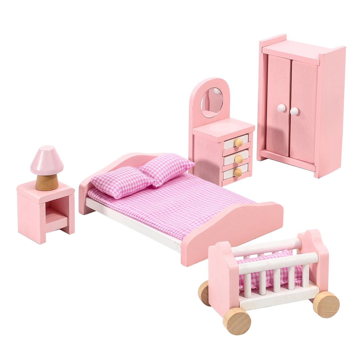 Enchanting 6-Piece Dollhouse Bedroom Set