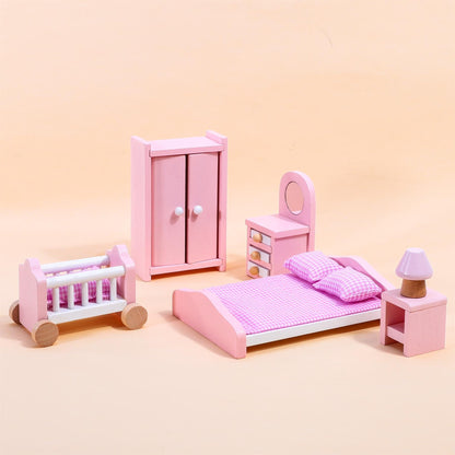 Enchanting 6-Piece Dollhouse Bedroom Set