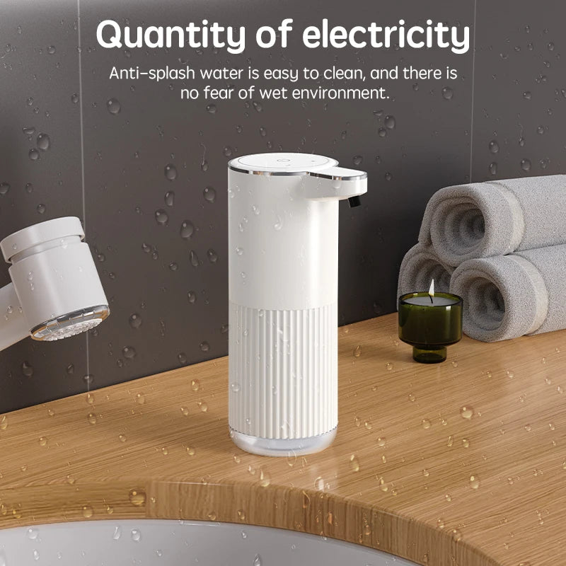 HQ Automatic Soap Dispenser – 360ml Type-C Rechargeable Foaming Hand Washer with 4-Level Foam Control