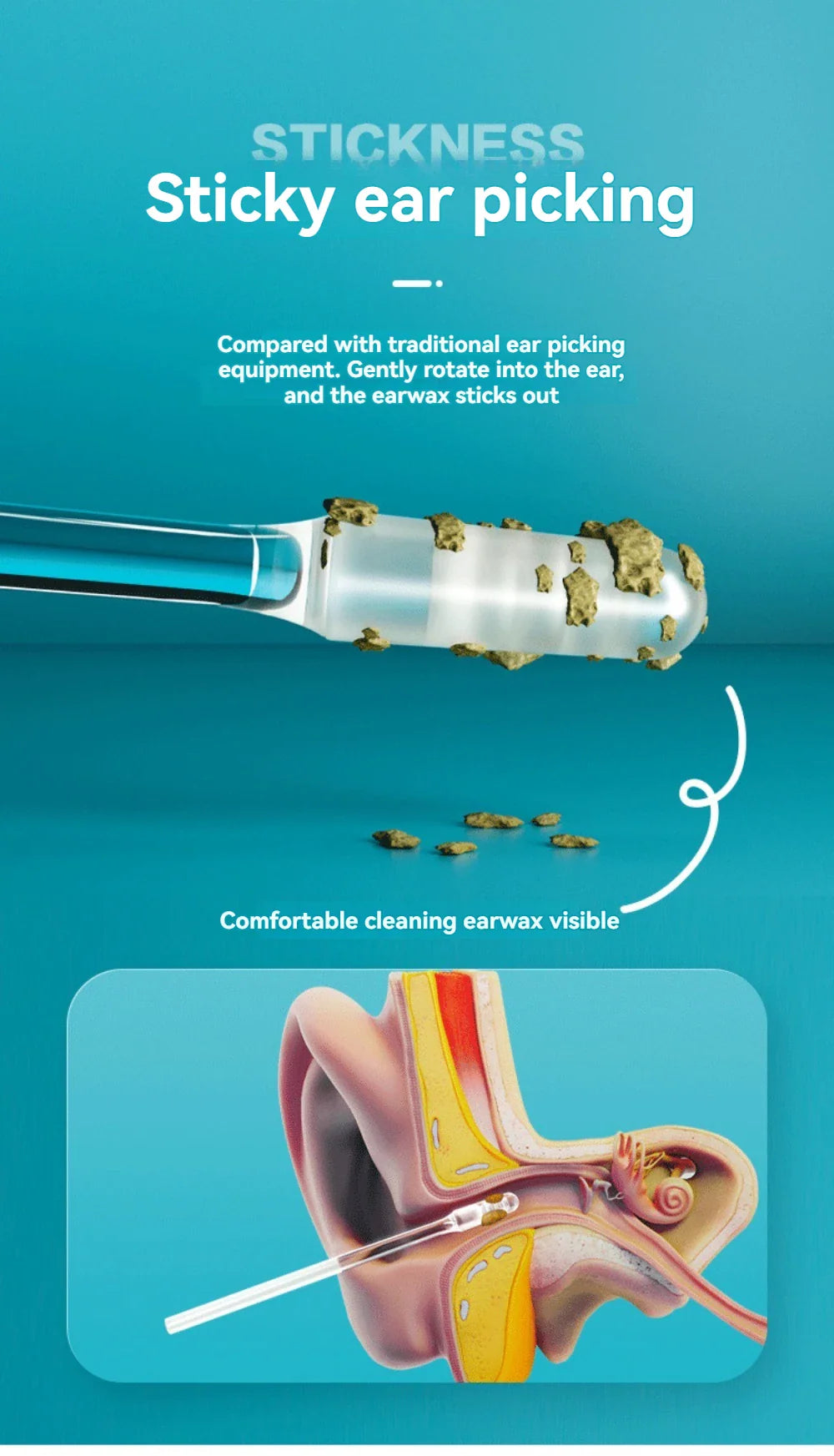 Reusable Sticky Ear Pick 24Pcs