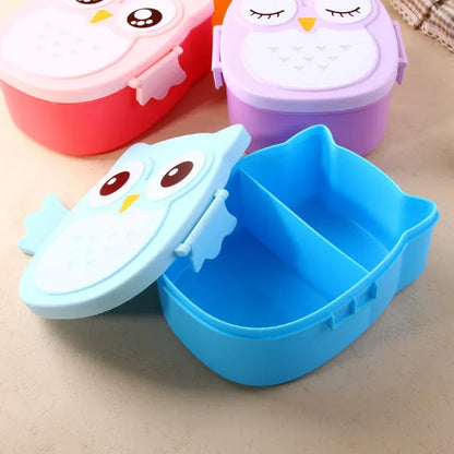 Portable Kids Lunch Box – Plastic Bento Food Container with Cutlery for School & Travel