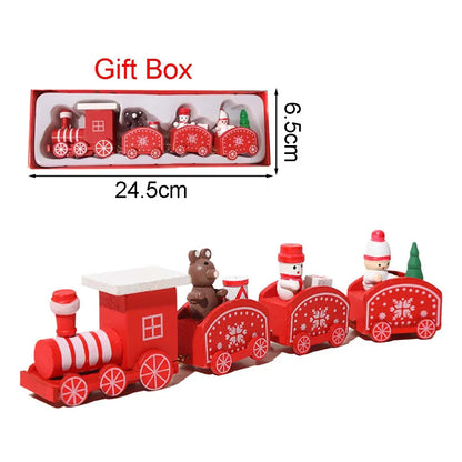 Wooden Christmas Train Decoration – Moving Train Ornament for Home, Tree & New Year Holiday Gifts 2025