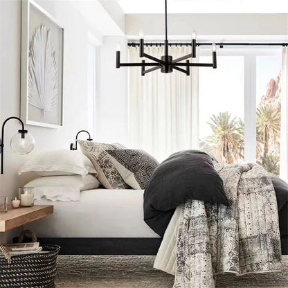 Modern Industrial 6 & 8-Light Pendant Chandelier - 2 Sizes