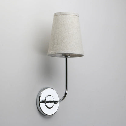 Set of 2 Classic Luxury Farmhouse Wall Lamps with Linen Shade