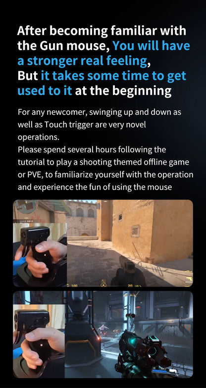 Ergonomic Gun Style Gaming Mouse