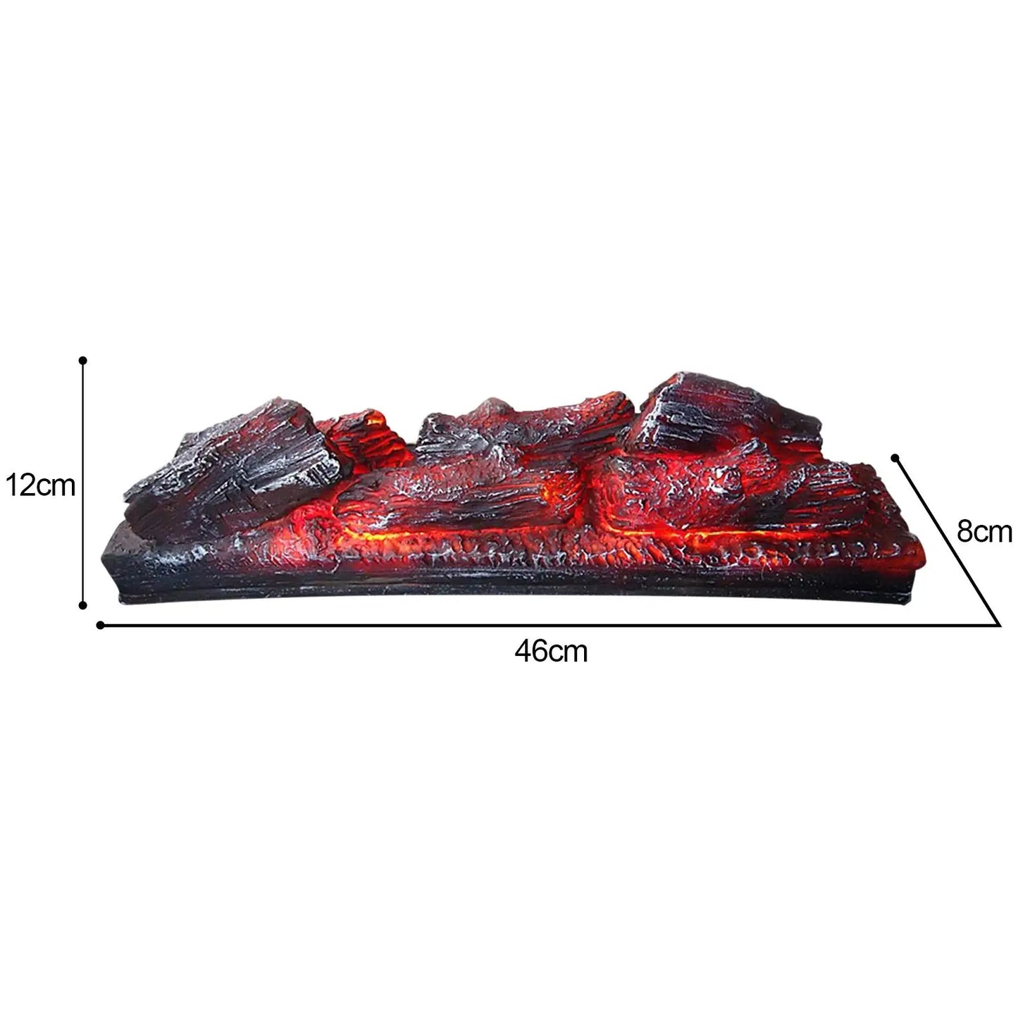 Electric Fireplace Flame Lamp – Simulated Charcoal Firewood Decorative Light for Home, Exhibitions & Shooting Props (US Plug)